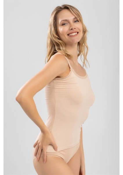 Baykar Kadın Ip Askılı Dantel Detaylı Atlet 6687 Ten Rengi fiyatları