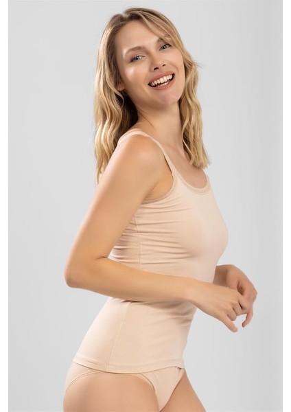 Baykar Kadın Ip Askılı Dantel Detaylı Atlet 6687 Ten Rengi modelleri