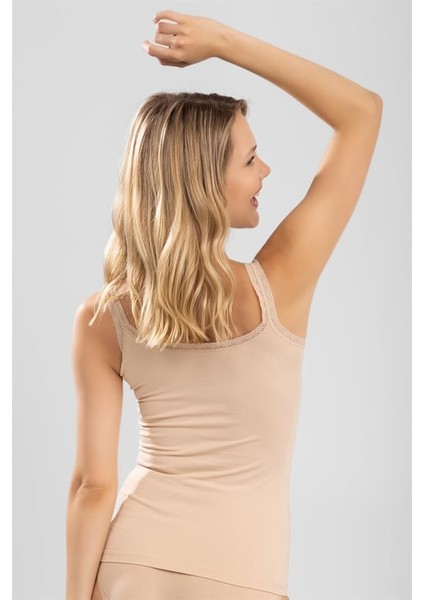 Baykar Kadın Ip Askılı Dantel Detaylı Atlet 6687 Ten Rengi fırsatları