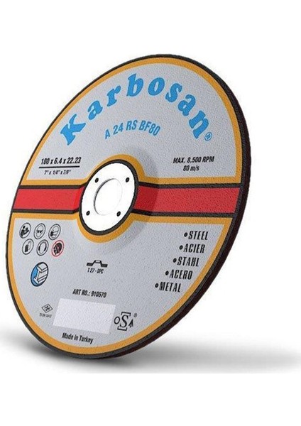 Metal Kesici Taş Disk Taşlama Spiral Demir Kesme Diski 180X3.0X22.23 mm modelleri