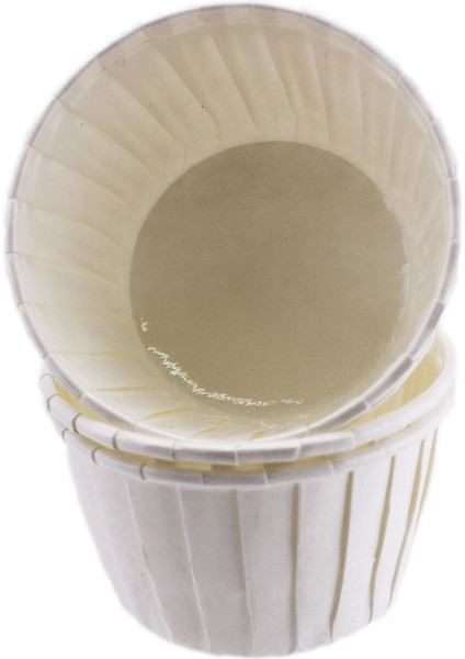 Cupcake Kalıbı Küçük Boy Düz Renk 44X35 mm (50 Adet) Beyaz
