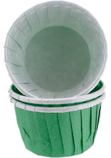 Cupcake Kalıbı Minik Boy Düz Renk 38*30 mm (50 Adet) Yeşil