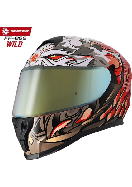 Scoyco Motosiklet Kaskı 869 Wild Tam Kapalı