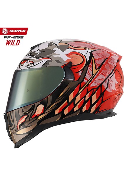 Scoyco Motosiklet Kaskı 869 Wild Tam Kapalı