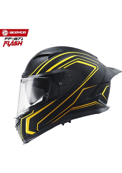 Scoyco Motosiklet Kaskı 871 Flash Tam Kapalı