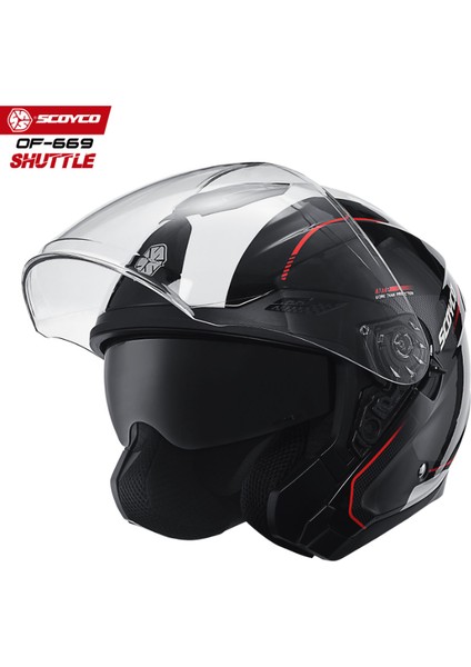 Scoyco Yarım Motosiklet Kaskı Of 669 Shuttle modelleri