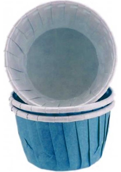 Cupcake Kalıbı Orta Boy Düz Renk 50*39 mm (100 Adet) Mavi