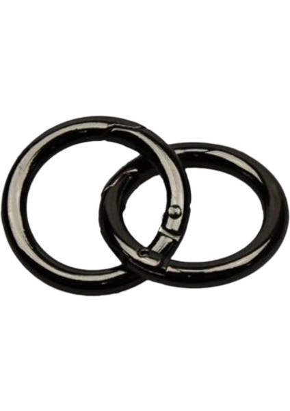 Yaylı Çanta Halkası Mekanizmalı Halka 2.7 cm (10 Adet) Siyah