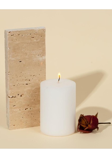 Mum Beyaz Kokulu 7 x 7 Küçük Silindir Blok Baton Dekoratif 250 gr fiyatları