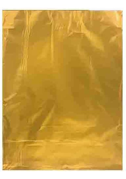 Paketi Için Metalize Yapışkanlı Poşet 17x25 Cm (100 Adet) Altın