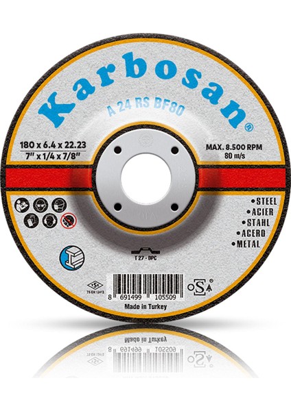 Metal Kesici Taş Disk Taşlama Spiral Demir Kesme Diski 180X3.0X22.23 mm indirimleri