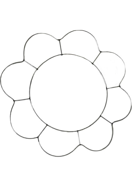 Metal Makrome Kalıbı Papatya Model 40X40 cm