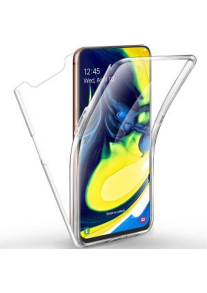 Exquıs Samsung Galaxy A80 Uyumlu Ön ve Arka Koruma 360 Full Kaplama
