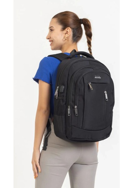 Siyah Sportif Darbe Emici Su Geçirmez 14-16 Inç Laptop Sırt Çantası fiyatları
