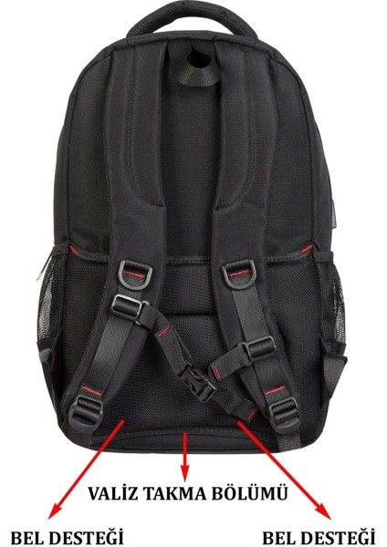 Siyah Sportif Darbe Emici Su Geçirmez 13,3-14 Inç Laptop Sırt Çantası fırsatları