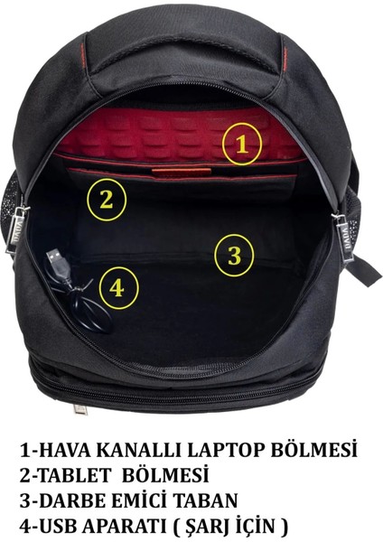 Lacivert Sportif Darbe Emici Su Geçirmez 13,3-14 Inç Laptop Sırt Çantası indirimleri