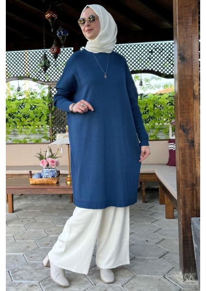 Dora Triko Tunik Indigo