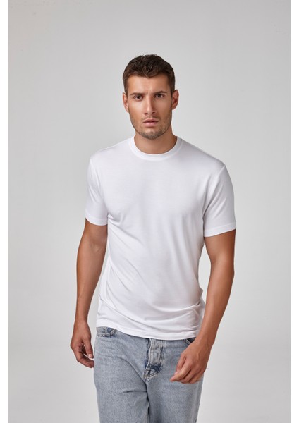 Erkek Kısa Kollu Sıfır Yaka T-Shirt