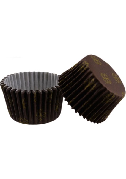 Cupcake Kalıbı Pet Kapsül Kek Kalıbı 52X45 mm (100 Adet) Yonca Desen