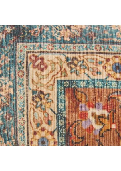 Soft Klasik Desenli Kırlent - Kahverengi - 40 x 40 cm
