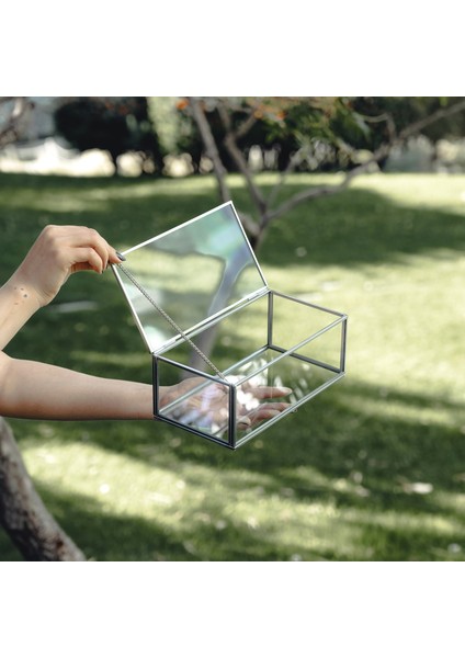 Gümüş Silver Kapaklı Takı Aksesuar Çikolata Söz Mendil Kutusu 23X12X8CM