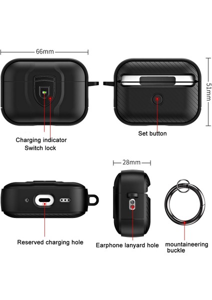 Airpods 3 Için Tpu Pc Koruma Kılıfı (Yurt Dışından)