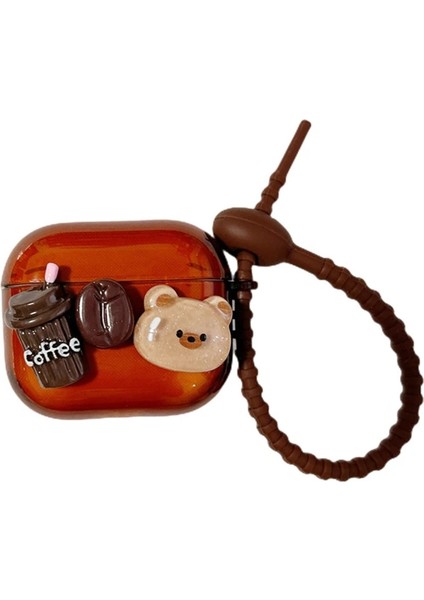 Airpods 3 Için Karikatür 3D Cof Ayı Koruyucu Kılıf (Yurt Dışından)