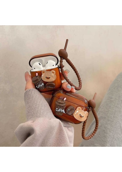 Airpods 3 Için Karikatür 3D Cof Ayı Koruyucu Kılıf (Yurt Dışından) fiyatları