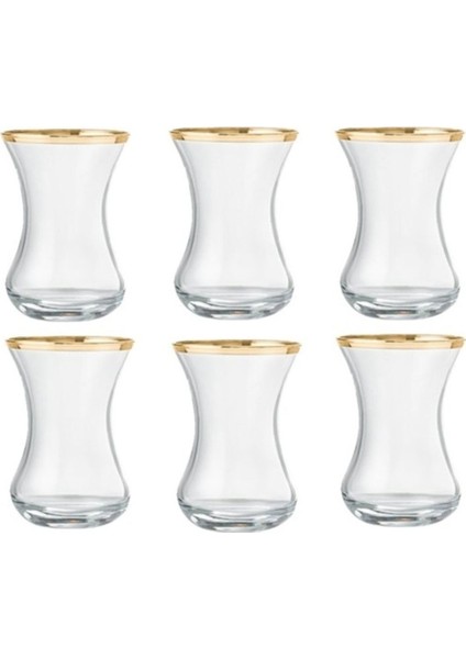 Ince Belli Gold Çay Bardağı 130 cc 6 Lı