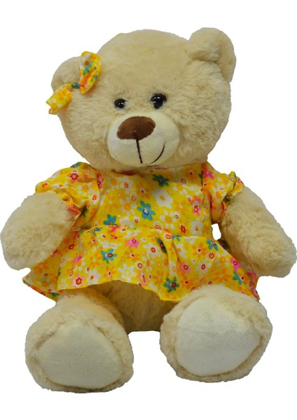 Elbiseli ve Tokalı Ayı Peluş 30 cm fiyatları