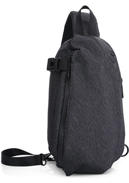 Moda Crossbody Çanta Erkekler Için Kulaklıklar ile Sling Göğüs Çantası Su Geçirmez Hafif Omuz Çantası Rahat Fit 9.7 Inç iPad (Yurt Dışından)