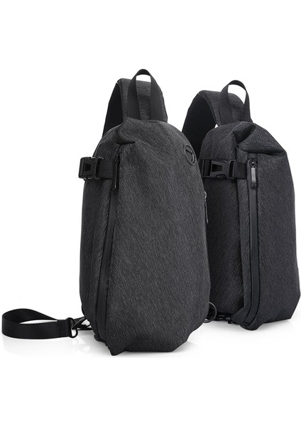 Moda Crossbody Çanta Erkekler Için Kulaklıklar ile Sling Göğüs Çantası Su Geçirmez Hafif Omuz Çantası Rahat Fit 9.7 Inç iPad (Yurt Dışından) modelleri