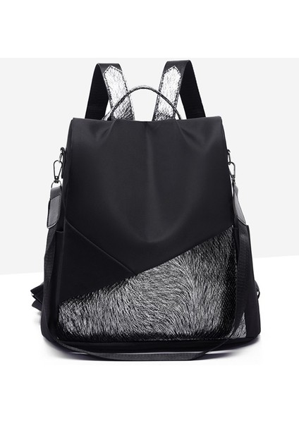 Moda Rahat Kız Çok Fonksiyonlu Anti-Hırsızlık Seyahat Sırt Çantası Bayanlar Tek Omuz Çanta-Siyah (Yurt Dışından) modelleri