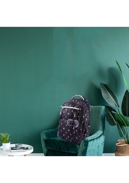 Fengdong Sevimli Okul Çantaları Genç Kızlar Için Okul Sırt Çantası Kızlar Için Kürk Topu Dekorasyon Çanta Kelebek Desen Çanta (Yurt Dışından) modelleri