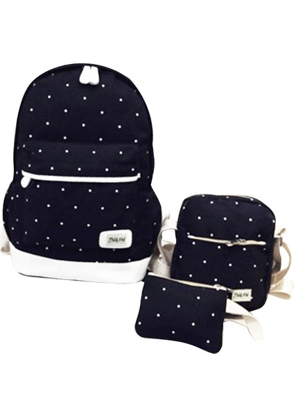 3 Adet Set Kadın Kanvas Sırt Çantası Büyük Öğrenci Kitap Çantası Çanta Laptop Çantası Yüksek Kaliteli Bayanlar Okul (Yurt Dışından)