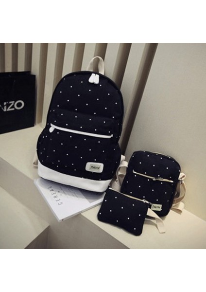 3 Adet Set Kadın Kanvas Sırt Çantası Büyük Öğrenci Kitap Çantası Çanta Laptop Çantası Yüksek Kaliteli Bayanlar Okul (Yurt Dışından) fiyatları