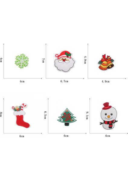 Noel Yamaları Demir On Işlemeli Dikmek 54 Adet Noel Ağacı Santa Sevimli Aplikler Dıy El Sanatları Elbise Süslemeleri (Yurt Dışından) fırsatları