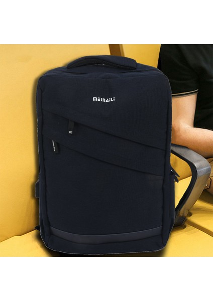 Mei Nai Li Iş Dizüstü Sırt Çantası 14 15.6 Inç Moda Erkekler Seyahat Sırt Çantası Çok Fonksiyonlu Naylon Okul Siyah Gençler Için Sırt Çantaları Mavi (Yurt Dışından) fırsatları