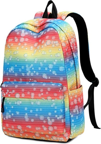 Renkli Gökkuşağı Baskı Çocuklar Için Okul Çantaları Büyük Kapasiteli Omuz Sırt Çantası Okul Çantalarınızı Oluşturun Kitap Çantası Erkek Kız (Yurt Dışından)