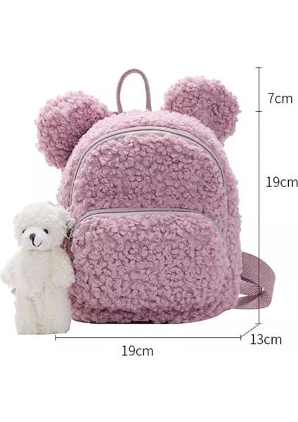 Sevimli Yürümeye Başlayan Çocuk Kız Polar Karikatür Sırt Çantası Okul Çantası Omuz Çantası Sırt Çantası-Yeşil (Yurt Dışından) fiyatları