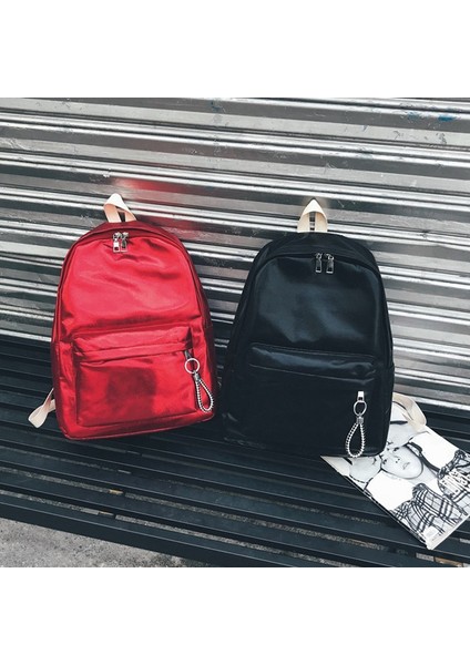 Hip-Hop Tarzı Ayna Yüzeyi Moda Erkek ve Kadın Sırt Çantası Kadın Naylon Sırt Çantası Gümüş (Yurt Dışından) fiyatları