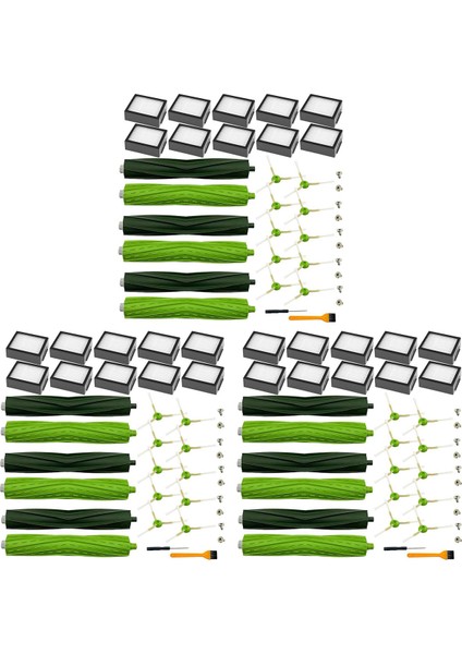 Запасные Части Пылесоса,roomba Yedek Parçalar Için 3 Set, Roomba Için Uyumlu Yedek Parçalar J7 J7+/plus E5 E6 E7 I7 I7+ I3 I4 I6 I6+ I8 (Yurt Dışından)