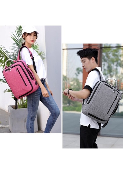 Yeni Iş Çantası 15.6 Inç Bilgisayar Çantası USB Şarj Sırt Çantası Su Geçirmez Seyahat Erkek ve Kadın Sırt Çantası Mavi (Yurt Dışından) modelleri