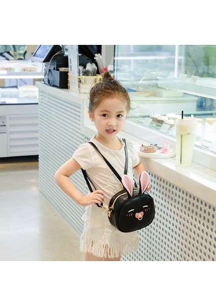 Süper Sevimli Kız Çanta Tavşan Kulak Omuz Çantası Messenger Çanta Sırt Çantası Kızlar Için (Desen 2 Siyah) (Yurt Dışından) fırsatları