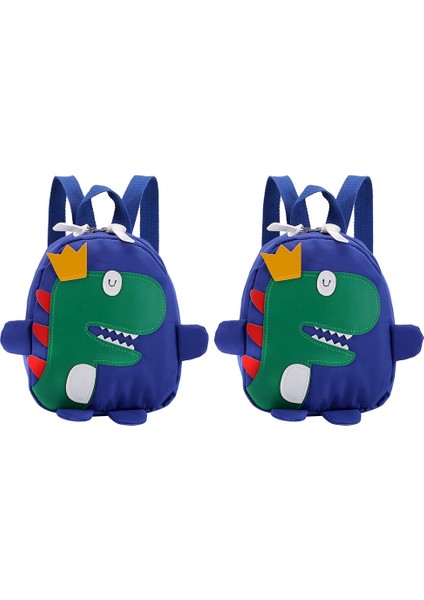 2x Sevimli Çocuklar Anaokulu Okul Çantası 3D Karikatür Dinozor Mini Sırt Çantası Yeni Erkek Bebek Kız Okul Çantası Mavi (Yurt Dışından)