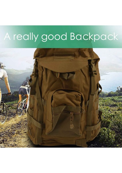 Dağcılık Spor Sırt Çantası Sırt Çantası Sırt Çantası Kamp Yürüyüş Açık Büyük Su Geçirmez Sırt Çantası Kurt Kahverengi (Yurt Dışından) modelleri