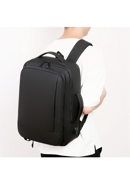 Akıllı Sırt Çantası Erkek Erkek Sırt Çantası USB Şarj 15.6 Inç Dizüstü Su Geçirmez Sırt Çantaları Büyük Kapasiteli Sırt Çantası Seyahat Sırt Çantası (Yurt Dışından) fırsatları