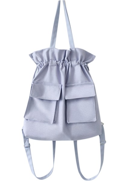 Yeni Stil Kanvas Çanta Kadın Omuz Sırt Çantası Büyük Kapasiteli Sırt Çantası Öğrenci Sırt Çantası Mor (Yurt Dışından)