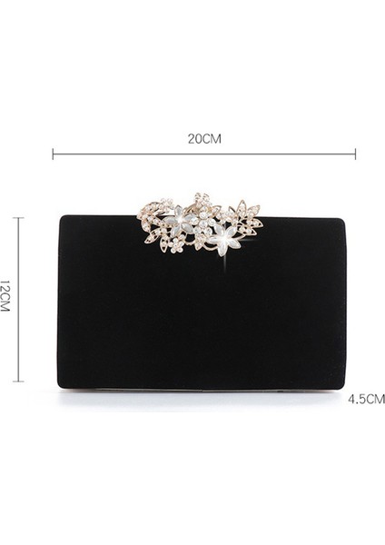 Moda Asil Bayan Taklidi Akşam Debriyaj Tote Çanta Katı Kadın Omuz Zinciri Süet Yüzey Siyah (Yurt Dışından) fiyatları