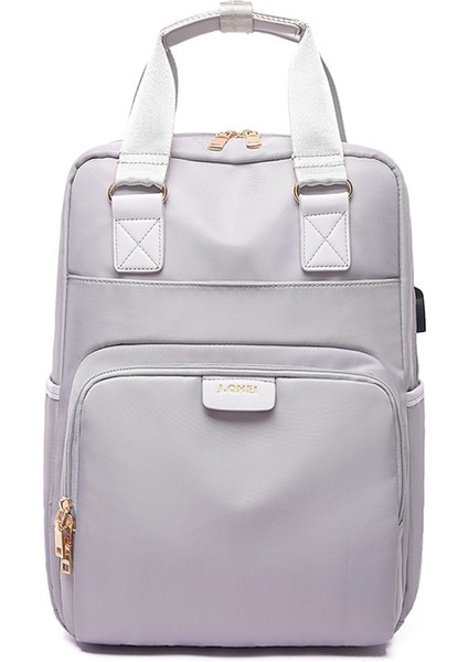 Su Geçirmez Dizüstü Sırt Çantası Kadın Moda Kız Sırt Çantası 15 /15.6 Inç Sırt Çantası Kadın Erkek Oxford Gri (Yurt Dışından)